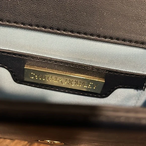 Cynthia Rowley embroidered crossbody bag blue and black - Picture 7 of 10